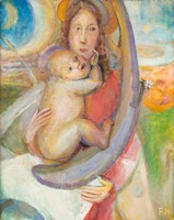 Nagler, Fred, Mother and Child Resting on Tree Branch