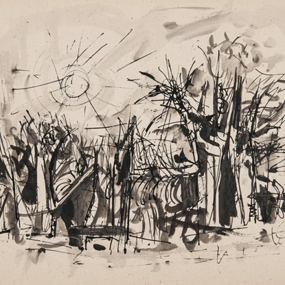 Untitled (Plants With Sun) by Everett Franklin Spruce