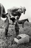 Wood, Myron, Bob Hilkey Shoeing Horse
