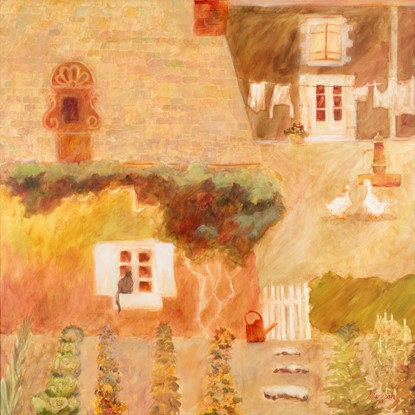 French Courtyard by Deborah S. Shannon