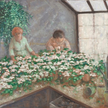 Greenhouse Tending by Donald S. Vogel