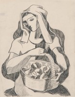 Kinzinger, Edmund D., Untitled (Woman with Basket)