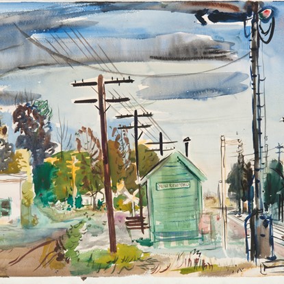 Untitled (New Richland Train Station) by Francis Chapin