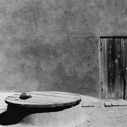 Patio In Sunlight, Abiquiu, New Mexico by Myron Wood