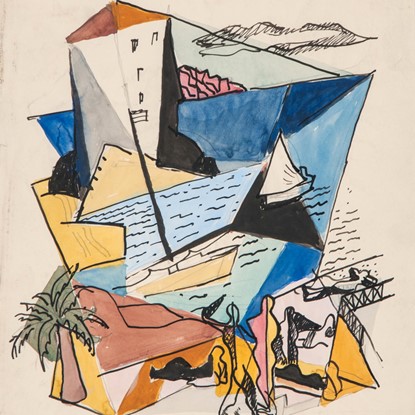 Untitled (Ocean Landscape) by Edmund D. Kinzinger