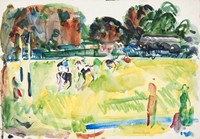 Chapin, Francis, Untitled (Distant Polo Game)