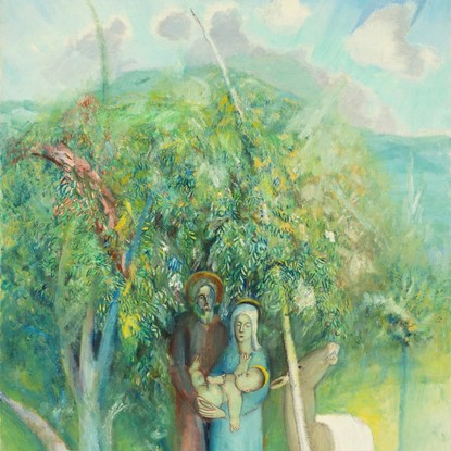 Madonna and Child Under a Tree by Fred Nagler