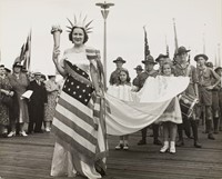 Albok, John, Miss Hungary as Statue of Liberty, World's Fair, New York