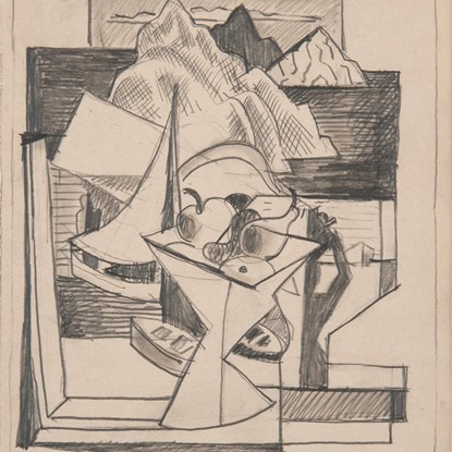 untitled (Abstract Still Life and Landscape) by Edmund D. Kinzinger