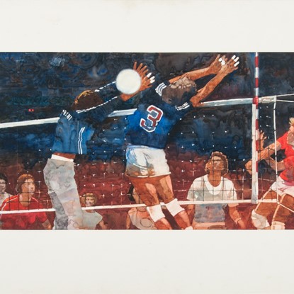 Olympic Volleyball by Bart Forbes