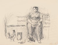 Spruce, Everett Franklin, Untitled (Woman with Chickens)