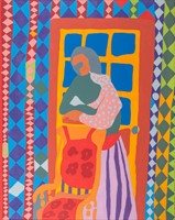 Stoker, Jim, Woman with Checkered Wall