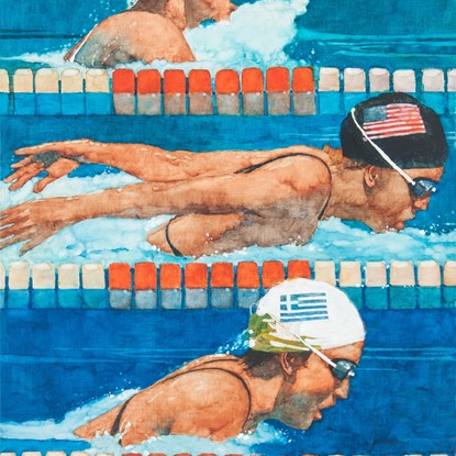 Olympic Swimmers by Bart Forbes