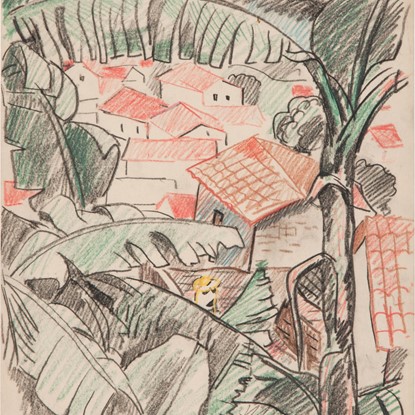 untitled (Village View) by Edmund D. Kinzinger