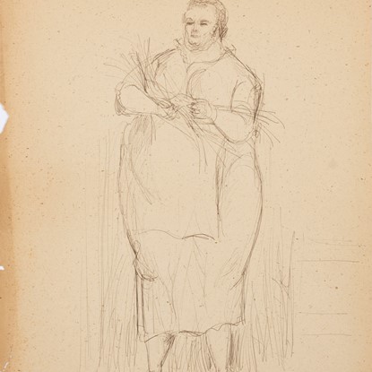 Untitled (Standing Woman with Apron) by Everett Franklin Spruce